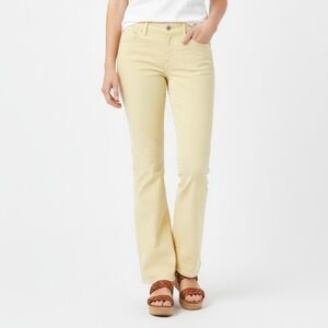 NWT Urban Renewal Urban Outfitters Remade Overdyed Y2K Flared Jean Yellow 4R/27